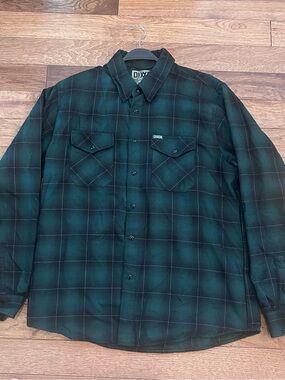 DIXXON Carlo Dark Green Plaid Button-Down Shirt